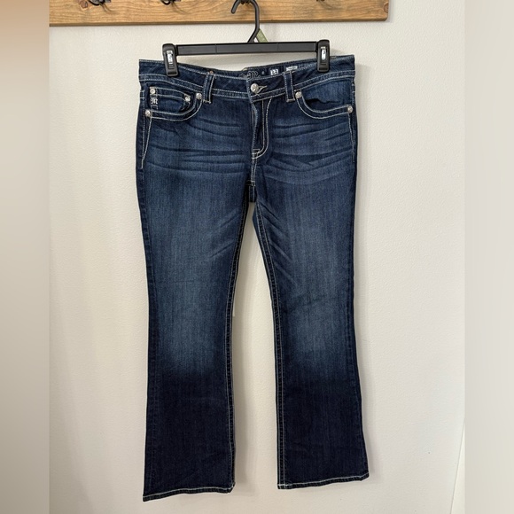 Miss Me Original Bootcut Dark Blue Jeans size 33 - Picture 1 of 3